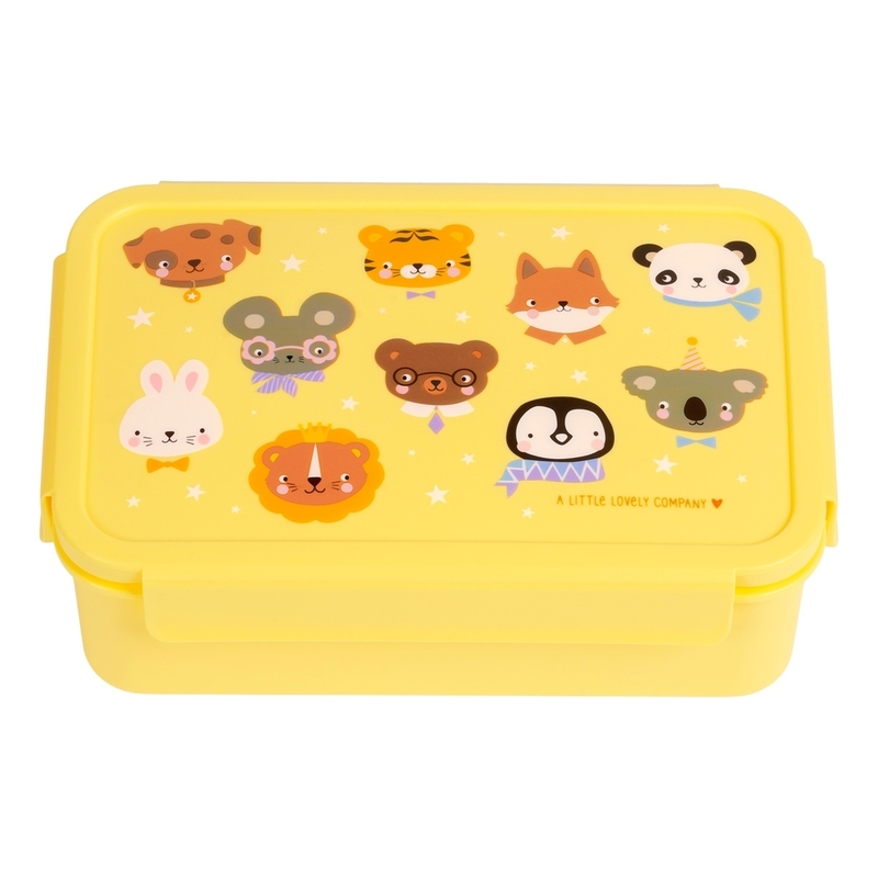 A Little Lovely Company Bento Lunch Box - Animal Friends