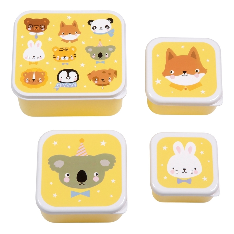 A Little Lovely Company Lunch & Snack Box Set - Animal Friends