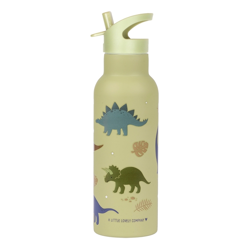 A Little Lovely Company Stainless Steel Water Bottle (500Ml) - Dinosaurs