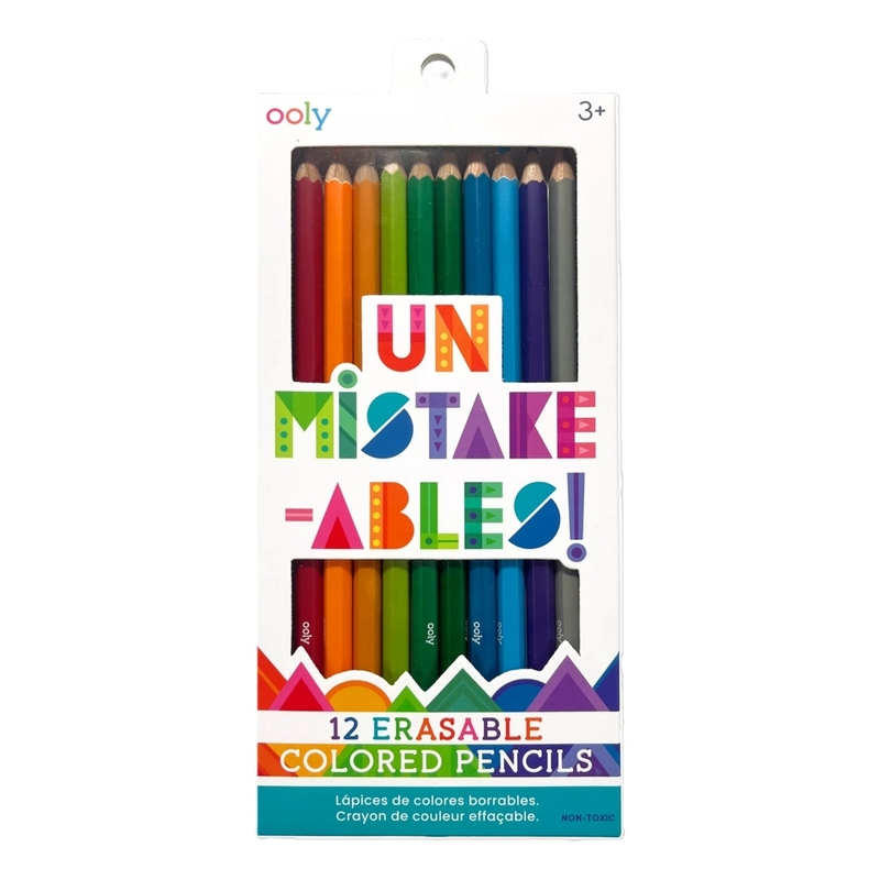 Ooly Un-Mistakeables! Erasable Colored Pencils - Set Of 12 Ooly Un-Mistakeables! Erasable Colored Pencils - Set Of 12