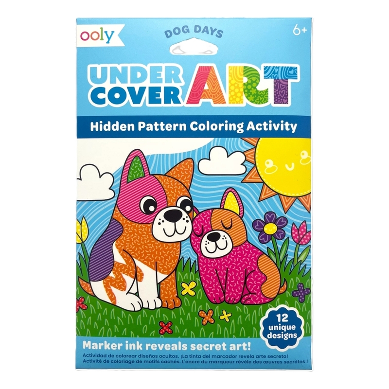 Ooly Undercover Art Hidden Patterns Coloring Activity - Dog Days Ooly Undercover Art Hidden Patterns Coloring Activity - Dog Days