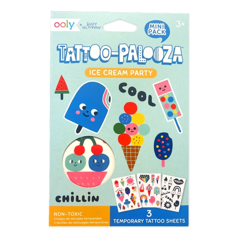 Ooly Mini Tattoo Palooza Temporary Tattoos X Suzy - Ice Cream Party Ooly Mini Tattoo Palooza Temporary Tattoos X Suzy - Ice Cream Party