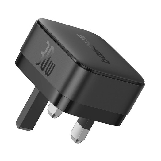Baseus Palm Fast Charger 1C 30W UK Cluster Black with 1m USB-C to USB-C Cable - Black