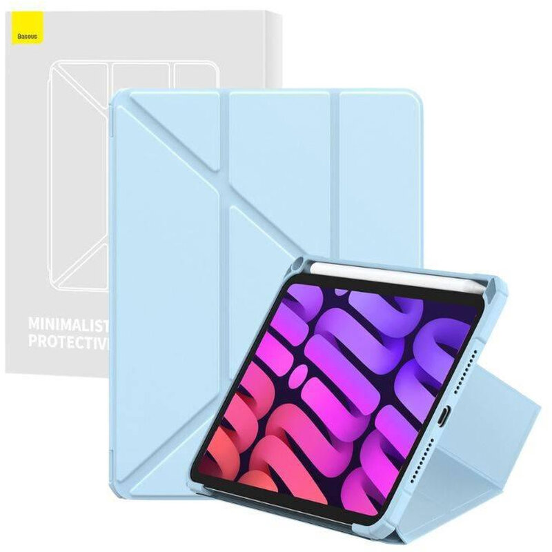 Baseus Minimalist Series Protective Case For iPad Mini6/Mini7 8.3-Inch - Cerulean Baseus Minimalist Series Protective Case For iPad Mini6/Mini7 8.3-Inch - Cerulean