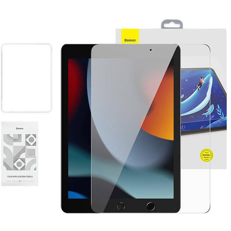 Baseus Crystal Series 0.3Mm Hd Tempered Glass Screen Protector For 10.5-Inch iPad Pro/Air 3/10.2-Inch iPad 7/8/9 - Clear Baseus Crystal Series 0.3Mm Hd Tempered Glass Screen Protector For 10.5-Inch iPad Pro/Air 3/10.2-Inch iPad 7/8/9 - Clear
