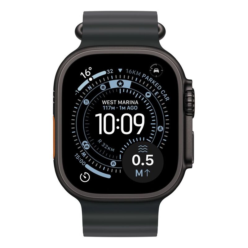 Apple Watch Ultra 3 GPS + Cellular 49mm Black Titanium Case with Black Ocean Band