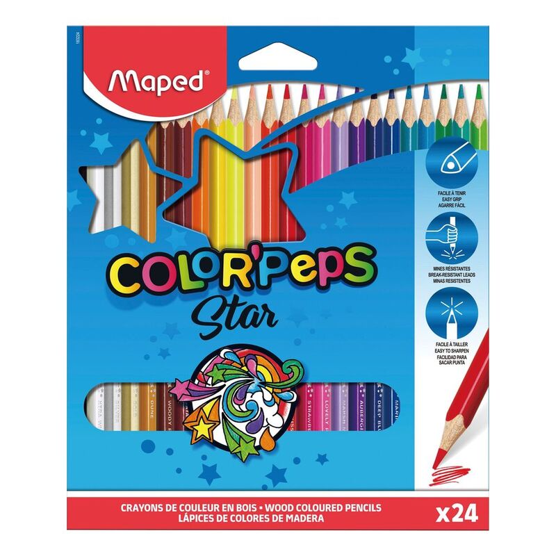 Maped Color Peps Pencils 24 Color Set Maped Color Peps Pencils 24 Color Set