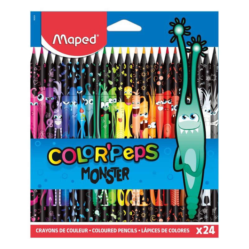 Maped Color Pencils Black Monster 24 Colors Maped Color Pencils Black Monster 24 Colors
