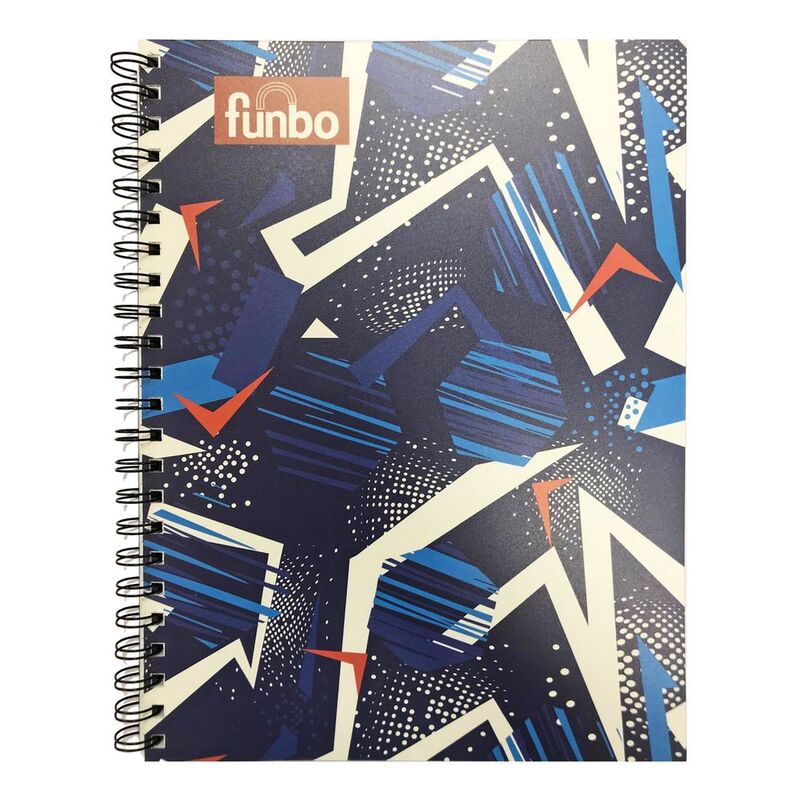 Funbo NB-1 Sub A5 Notebook 80 Sheets PP 70g - Abstract Blue
