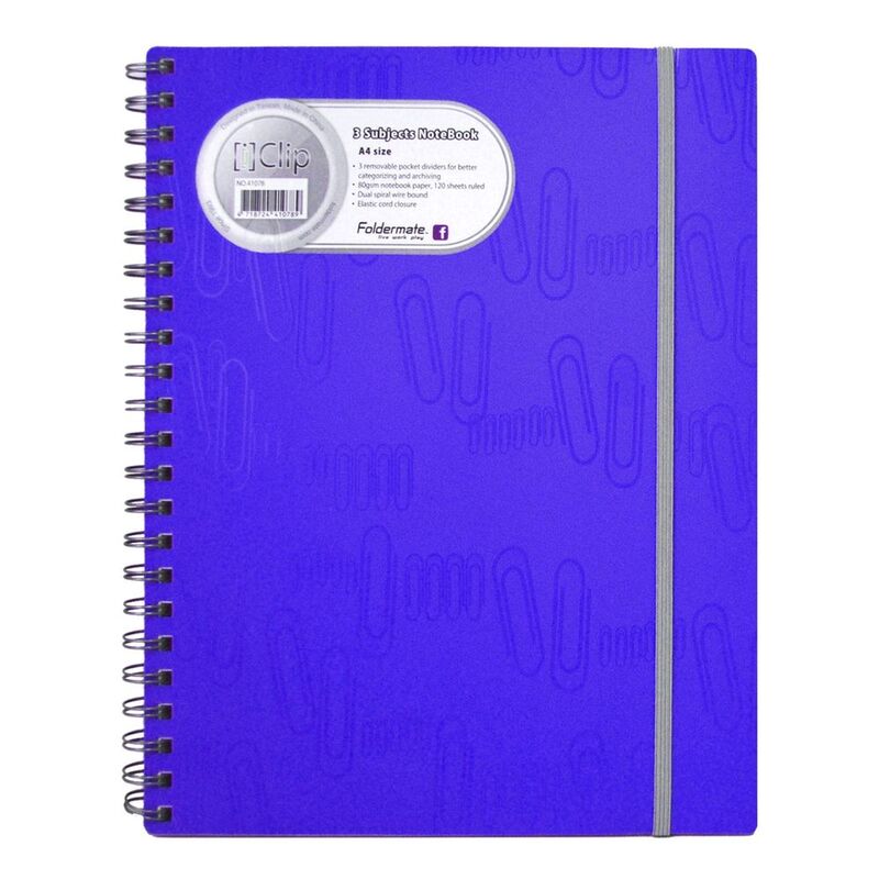 Foldermate 3-In-1 Notebook A4 Iclip Vt