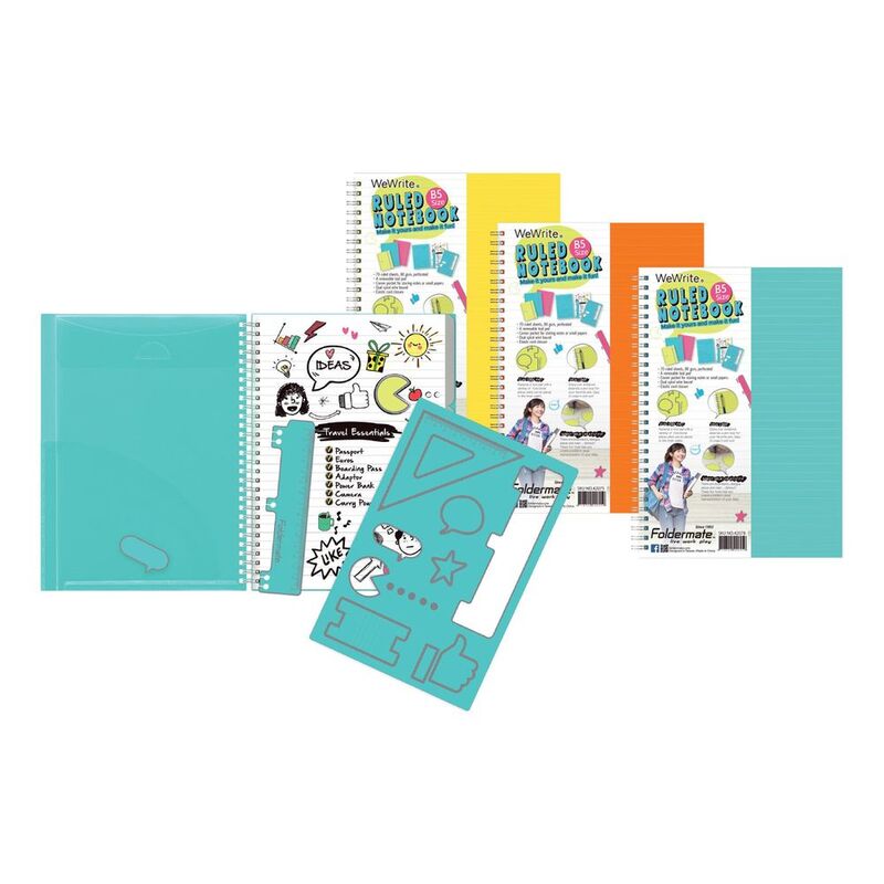 Foldermate 1-Subject Notebook B5 70 Sheets - Pastel Colors Wewrite (Assorted - Includes 1)