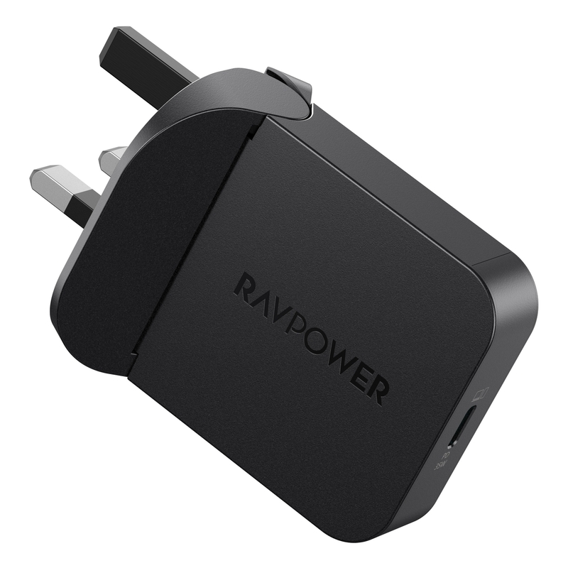 RavPower PC1082 PD Pioneer 35W USB-C Foldable Wall Charger - Black RavPower PC1082 PD Pioneer 35W USB-C Foldable Wall Charger - Black