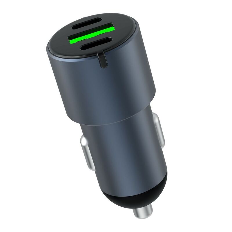 Dviced Car Charger 60W 2 USB-C 1 USB-A - Grey Dviced Car Charger 60W 2 USB-C 1 USB-A - Grey