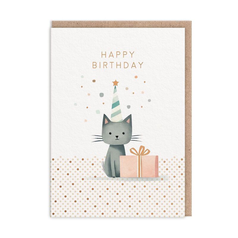 Ohh Deer Cat (11246) Greeting Card (A6)