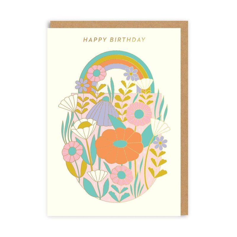 Ohh Deer Happy Birthday Daisies Greeting Card (A6)