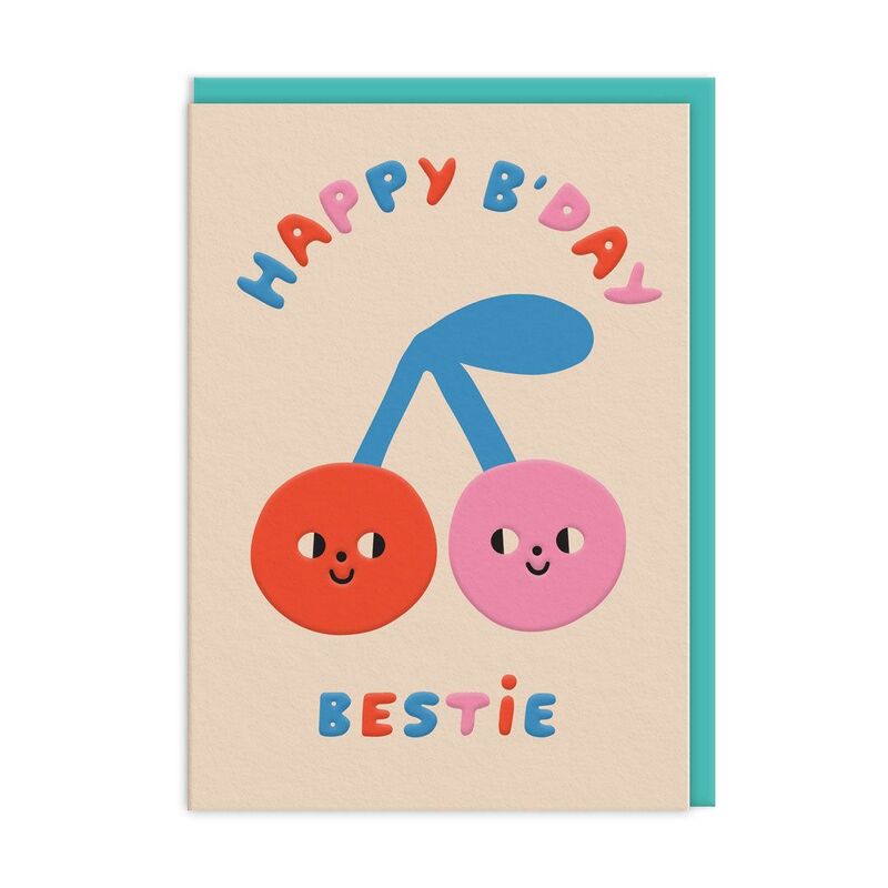 Ohh Deer Happy Birthday Cherries (10447) Greeting Card (A6)
