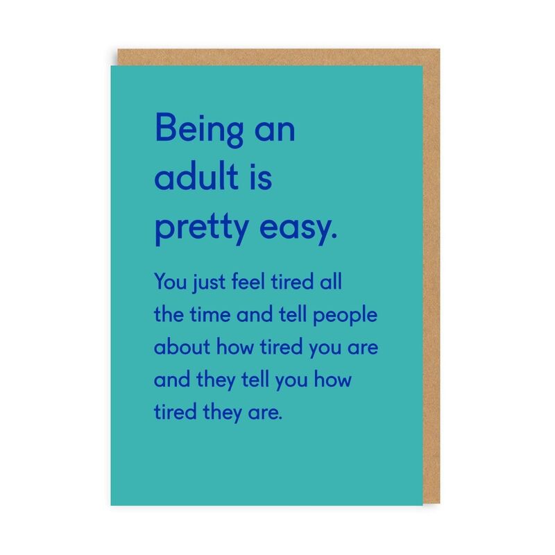 Ohh Deer Being An Adult Is Pretty Easy. Greeting Card (A6)