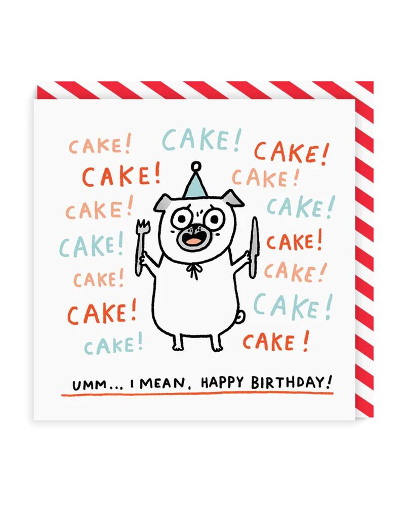 Ohh Deer Cake! Cake! Cake! Greeting Card (Sq)