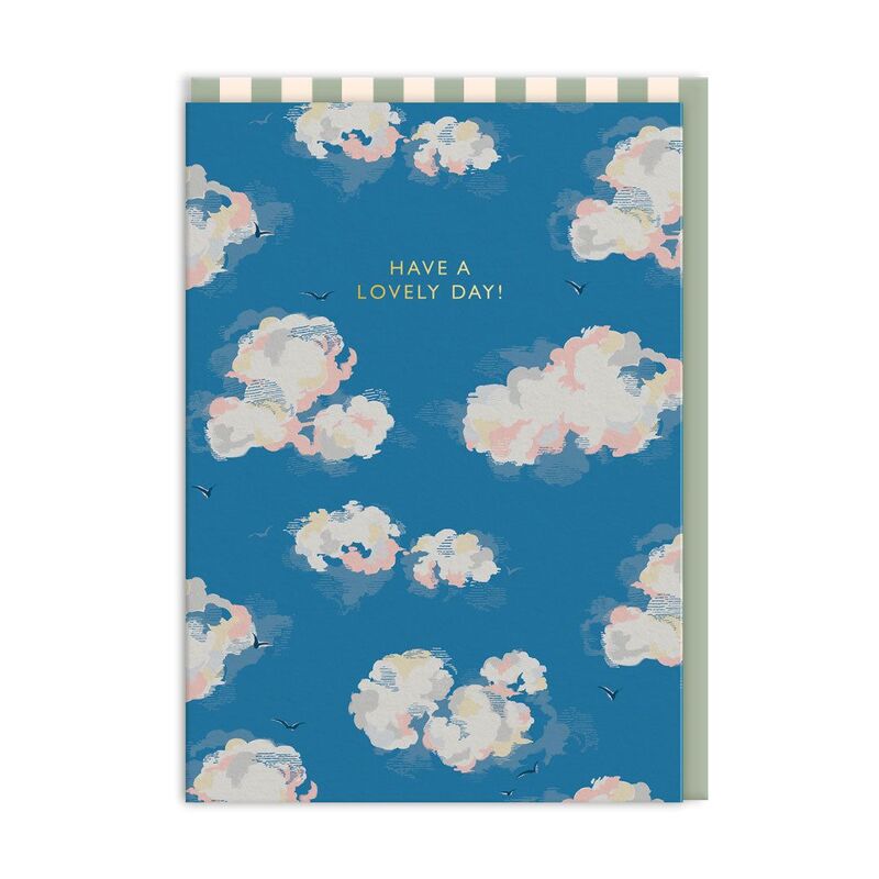 Ohh Deer Have A Lovely Day Clouds Premium Greeting Card (A6)