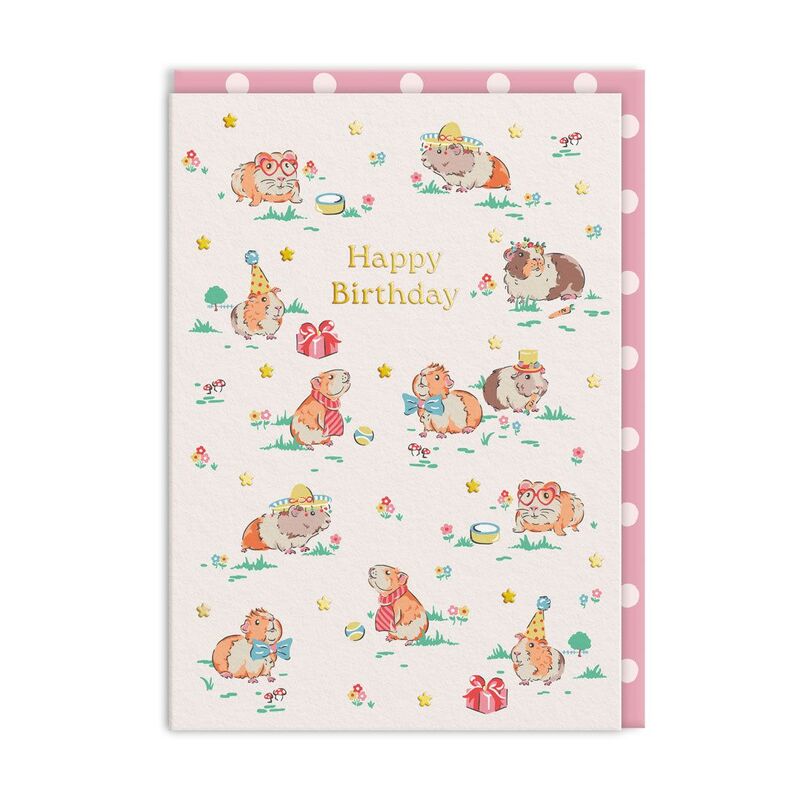 Ohh Deer Guniea Pig Party Greeting Card (12504) Premium Greeting Card (A6)
