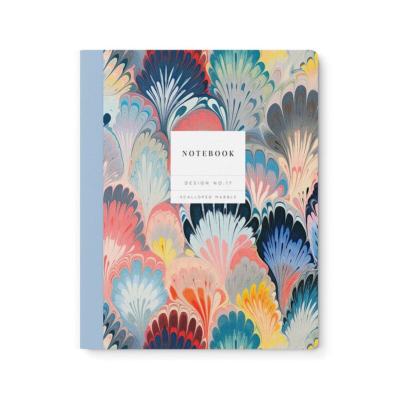 Ohh Deer Design No.17 Scalloped Marble (11755) Premium Exercise Book (10X8)