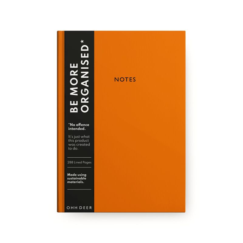 Ohh Deer Burnt Orange Linen Notebook Flexibound Notebook (A5)