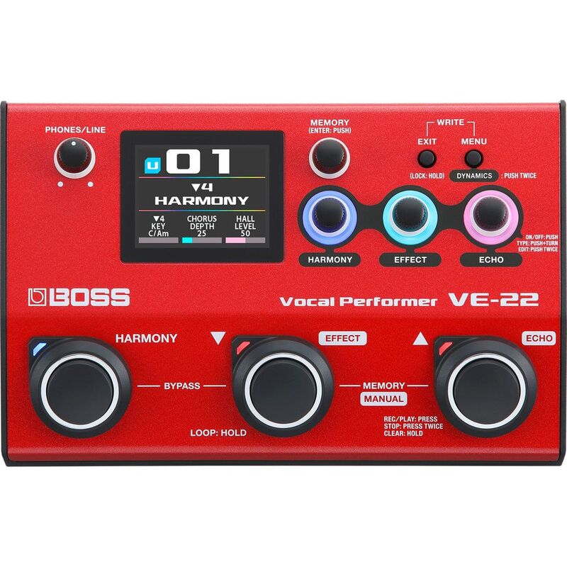 Boss VE-22 Vocal Effects And Looper Pedal