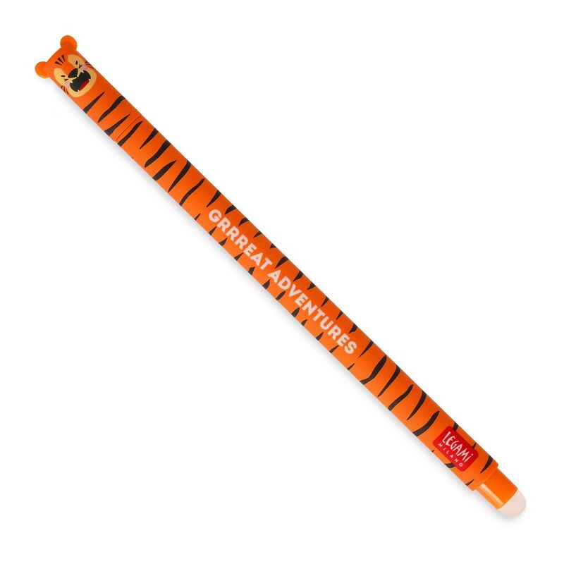 Legami Erasable Gel Pen - Erasable Pen - Tiger