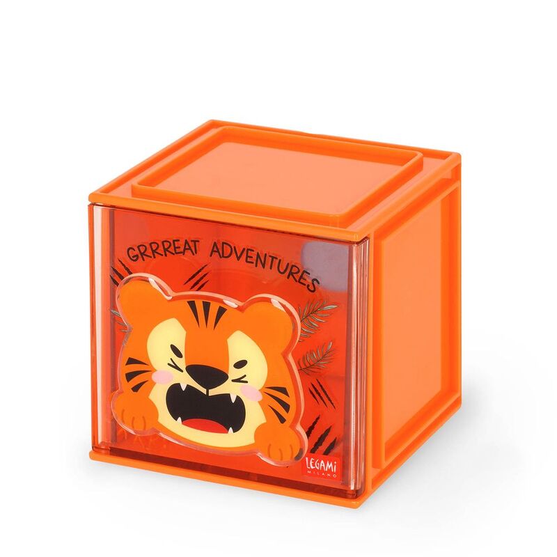 Legami Adjustable Desk Organiser - Cutie Cube - Tiger