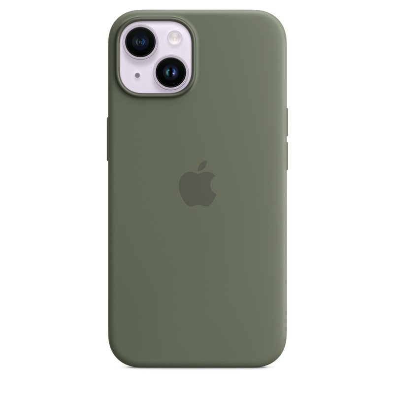 Apple Silicone Case with MagSafe for iPhone 14 - Olive