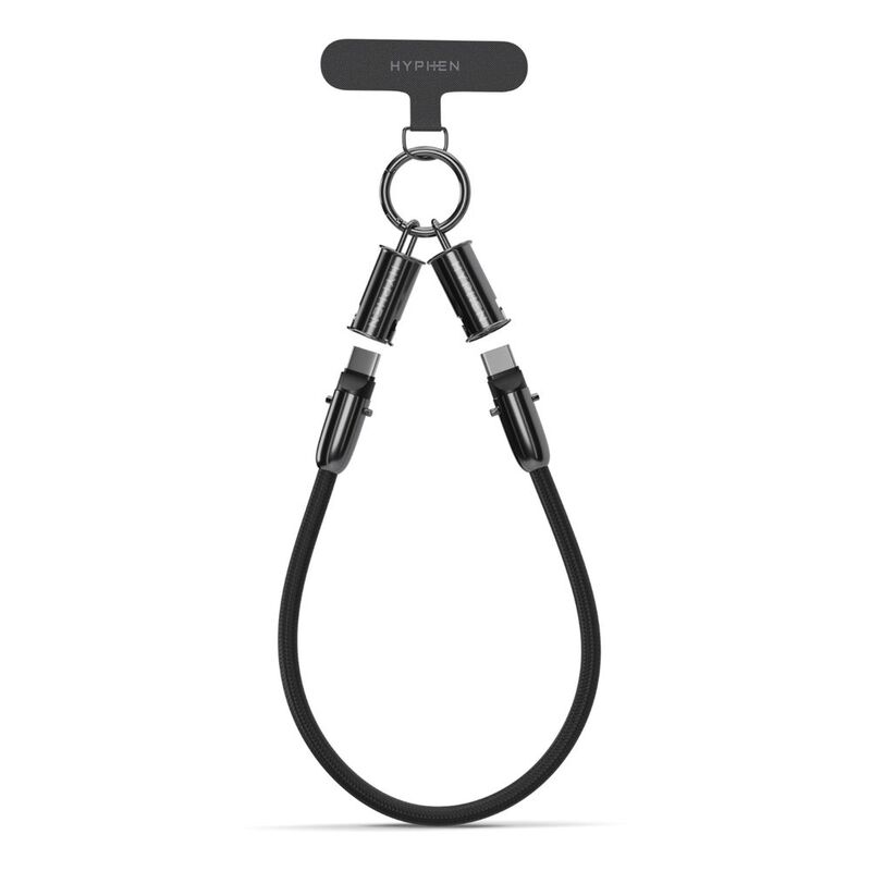 Hyphen Lanyard Type C To Type C Cable 100W - Black - 30cm