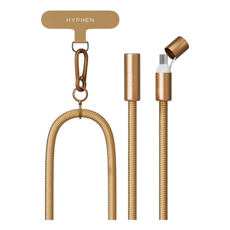 Hyphen Lanyard Type C To Type C Cable 100W - Desert Titanium - 1.6m