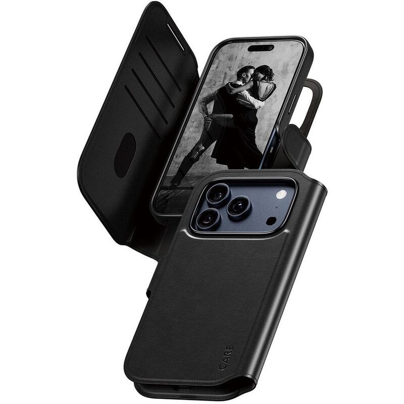 PanzerGlass Care iPhone 17 Pro Feature Tango Two-In-One Wallet Case With MagSafe - Black