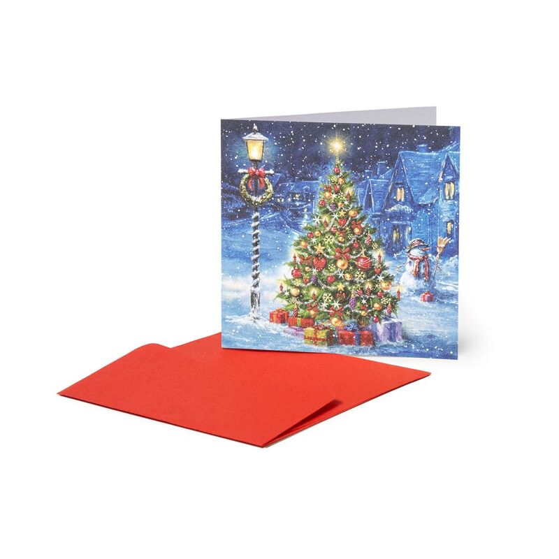 Legami Small Greeting Card (7 x 7cm) - Xmas Tree - Starry Night Legami Small Greeting Card (7 x 7cm) - Xmas Tree - Starry Night