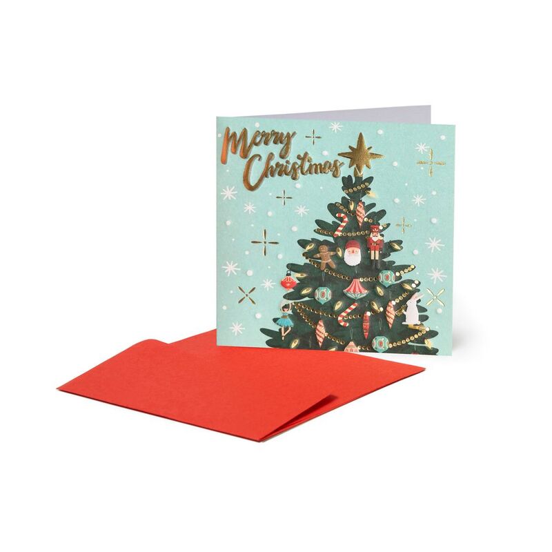 Legami Small Greeting Card (7 x 7cm) - Xmas Tree - Green Legami Small Greeting Card (7 x 7cm) - Xmas Tree - Green