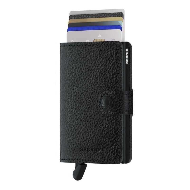 Secrid Miniwallet - Vegetable Tanned Leather - Black/Black