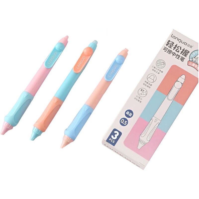 Languo Kids Erasable Gel Pens 0.55 mm (Set of 3) Languo Kids Erasable Gel Pens 0.55 mm (Set of 3)