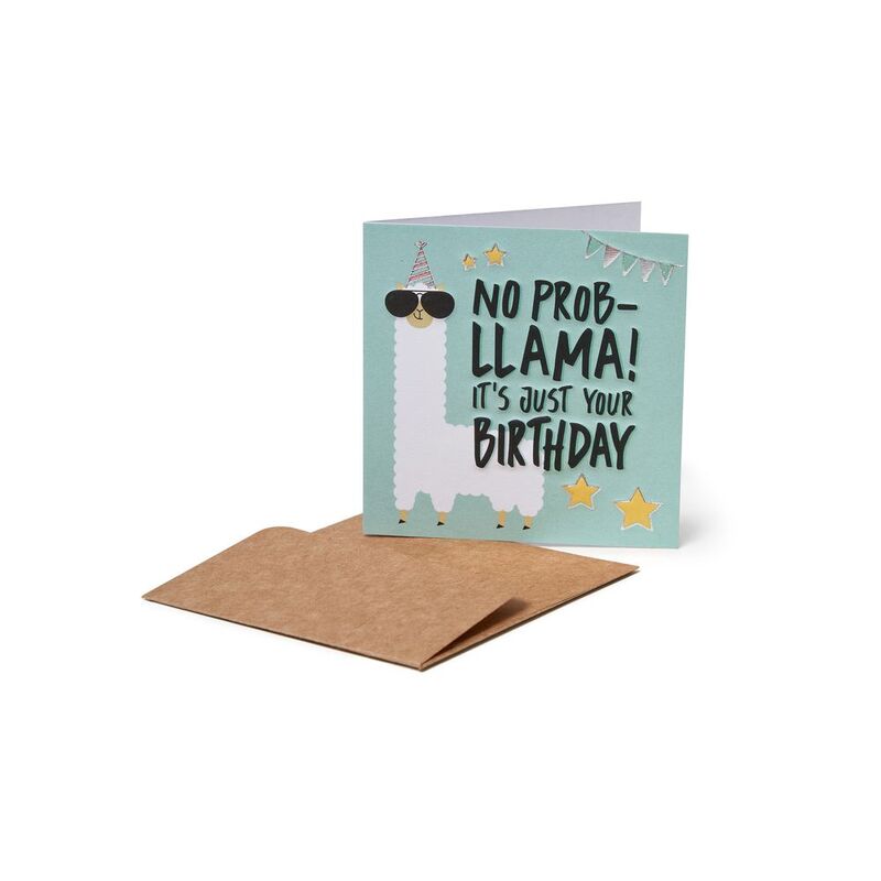 Legami Greeting Card - Small - Llama (7 x 7 cm)
