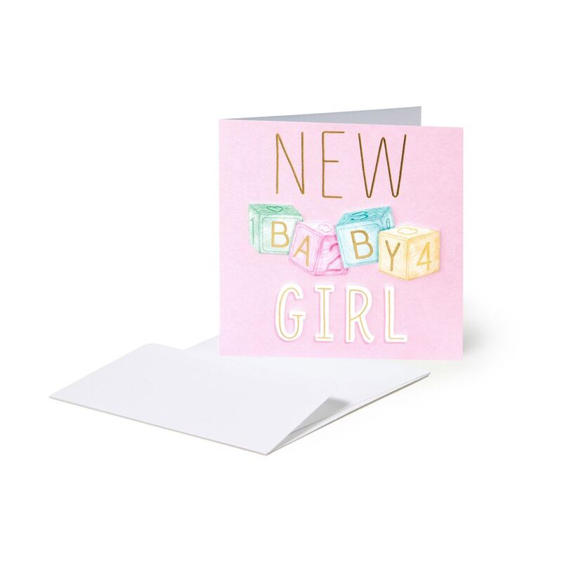Legami Greeting Card - Small - New Baby Girl (7 x 7 cm)