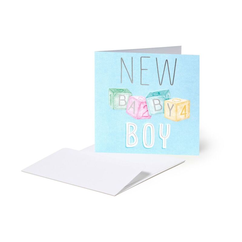 Legami Greeting Card - Small - New Baby Boy (7 x 7 cm)