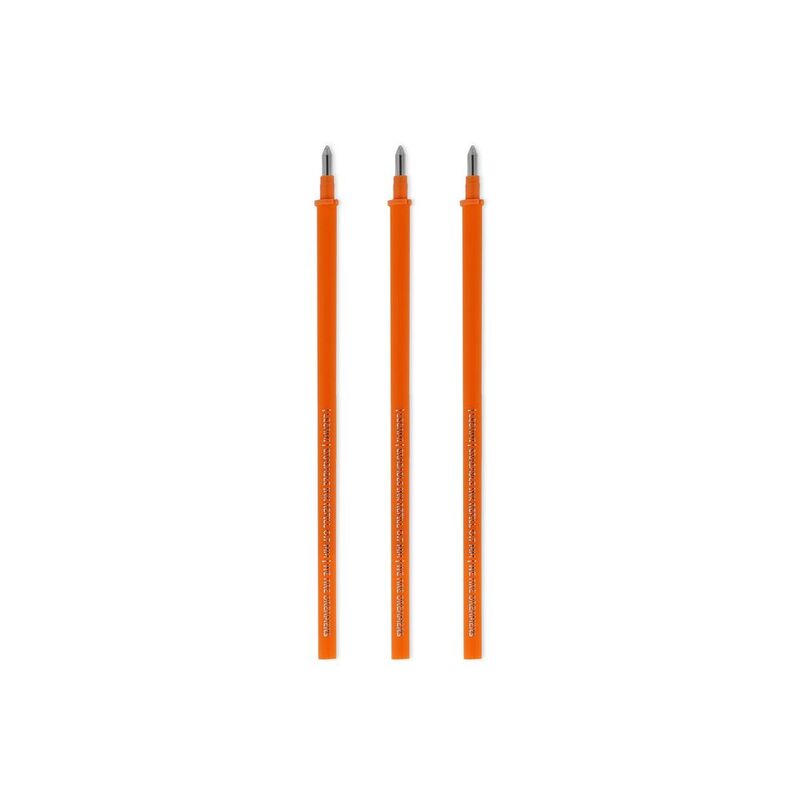 Legami Erasable Pen Refills - Orange (3 Pack)