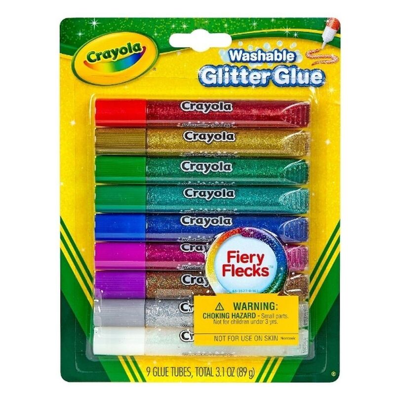 Crayola Washable Glitter Glues (Set Of 9)