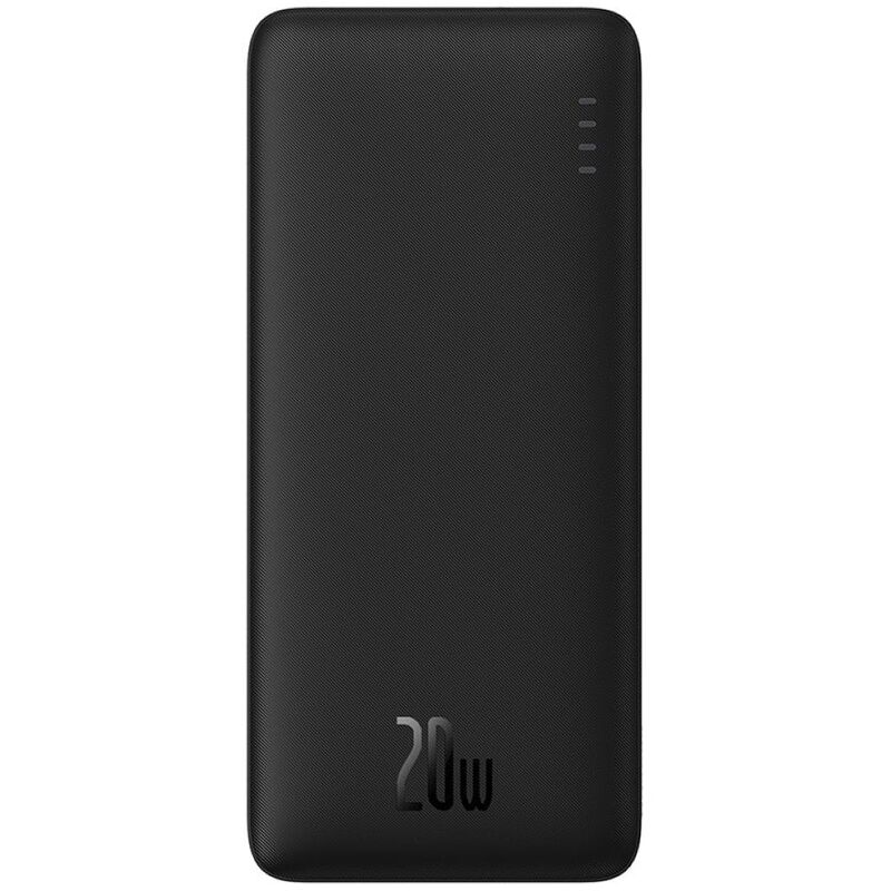 Baseus Airpow Fast Charge Power Bank 10000mAh 20W - Black + Charging Cable USB-A To Type-C 30cm