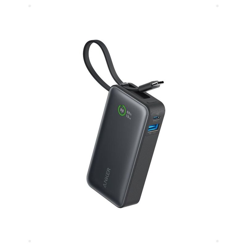 Anker Nano Power Bank 10000mAh 30W With Built-In USB-C Cable - Black
