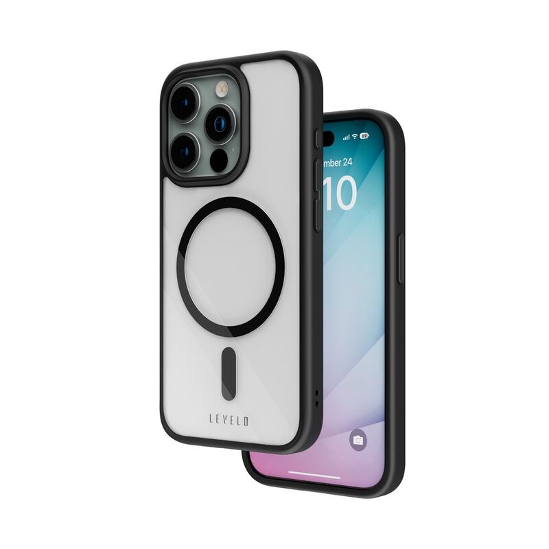 Levelo Magsafe Solo Case For iPhone 15 Pro - Black Levelo Magsafe Solo Case For iPhone 15 Pro - Black