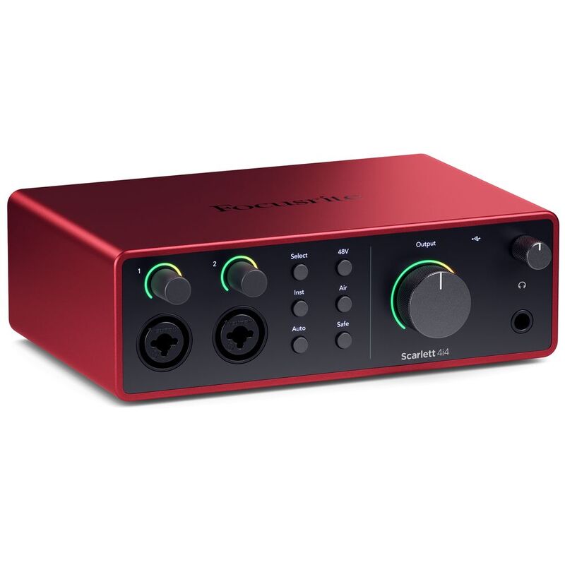 Foscusrite Scarlet 4i4 4th Gen Audio Interface - Red