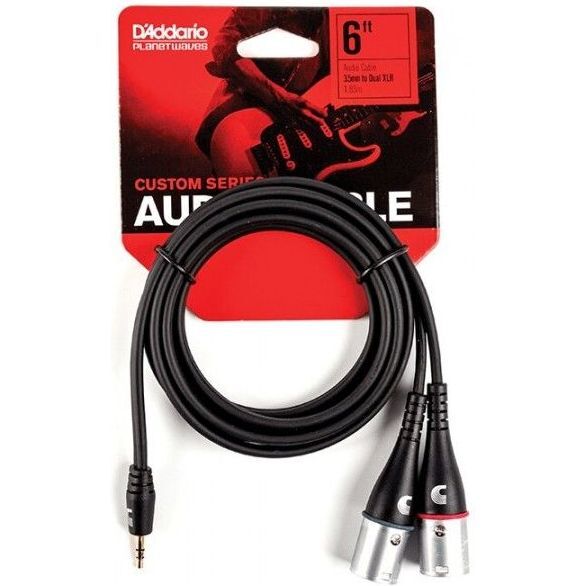 D'Addario PW-MPXLR-06 Planet Waves Custom Series 3.5mm to Dual XLR Y-Cable - 6 ft / 1.83 Meters D'Addario PW-MPXLR-06 Planet Waves Custom Series 3.5mm to Dual XLR Y-Cable - 6 ft / 1.83 Meters