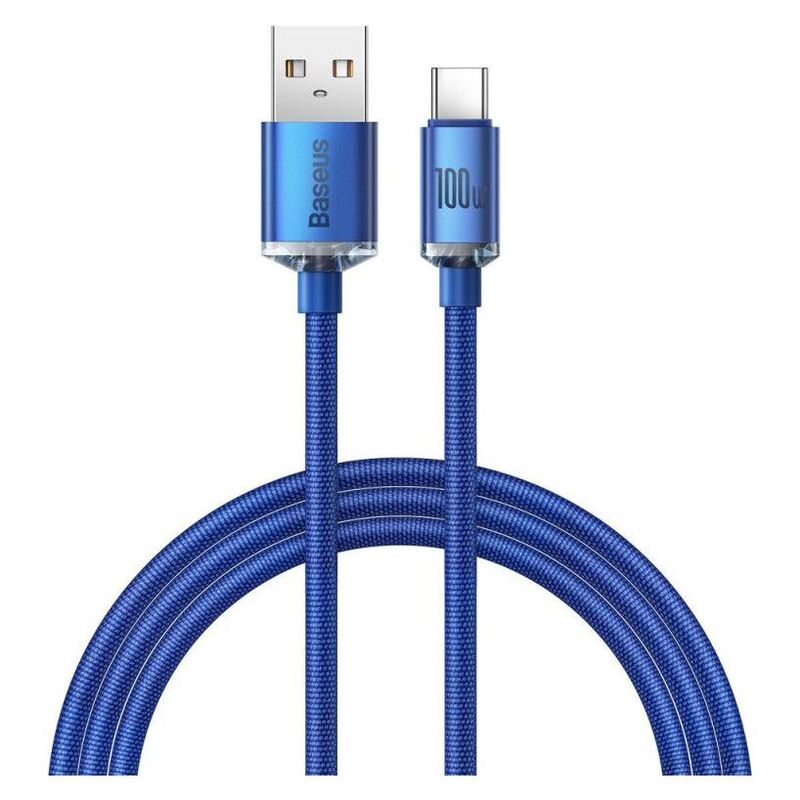 Baseus CW-FXP Baseus Crystal Shine Series Fast Charging Data Cable USB To Type-C 100W 1.2m - Blue