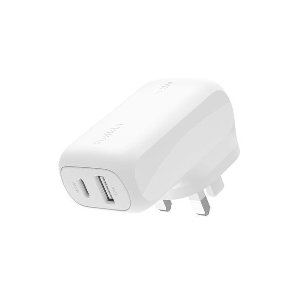 Belkin 42W Wall Charger PD (USB-C - USB-A) - White Belkin 42W Wall Charger PD (USB-C - USB-A) - White