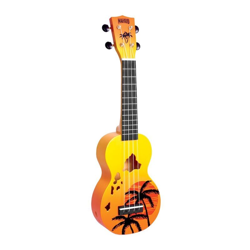 Mahalo Md1Haorb Designer Series Soprano Ukulele with Bag - Hawaii (Orange) Mahalo Md1Haorb Designer Series Soprano Ukulele with Bag - Hawaii (Orange)